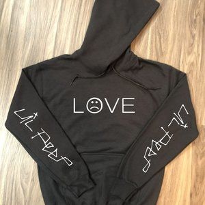 Lil Peep Love Hoodie Black (White Design)